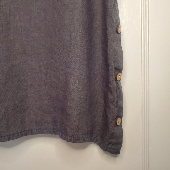 Pure Venice by Eternelle Linen Top – Size L – Dark Grey - Picture 4 of 6